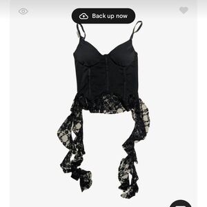 Black Lace Crop Cami